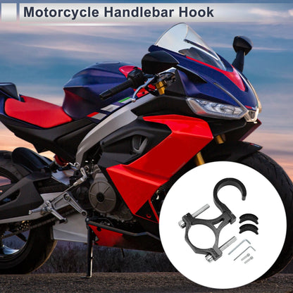 Arc Hanging Hook / Aluminum Alloy / Screws, Washers, Hex Wrench, Black for Motorcycle