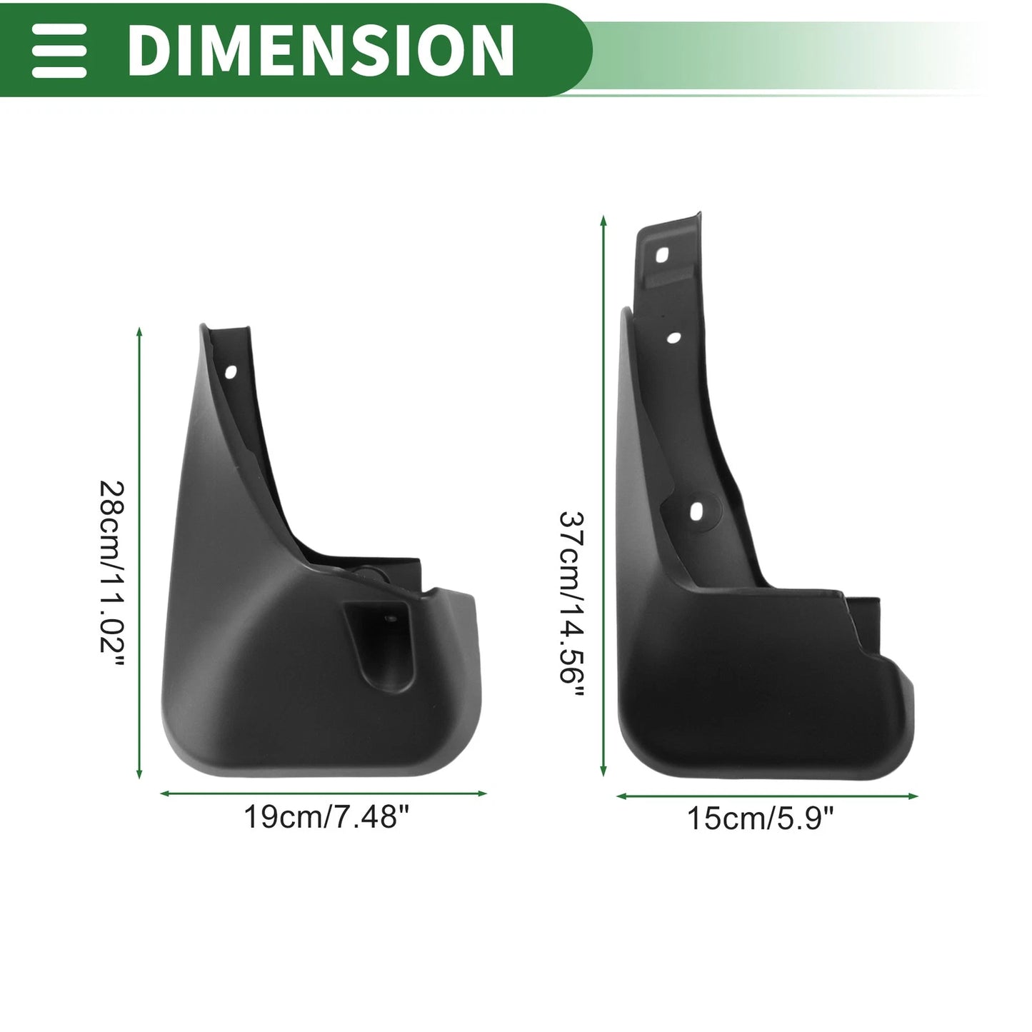Mud Flaps Splash Guards Front & Rear for Lexus NX0/NX300 (2014-2016)