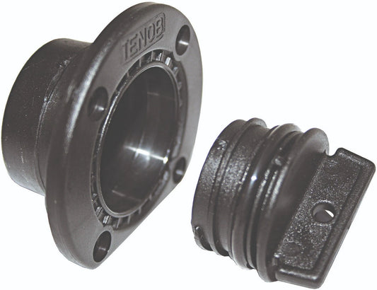 Boat Bung Self Bailer Bung Black TENOB Large Nylon Internal Mount