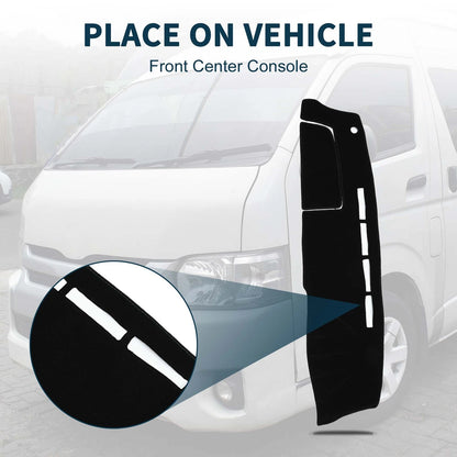 Dashboard Cover Mat for Toyota Hiace (2004-2024) - Black 1 Set