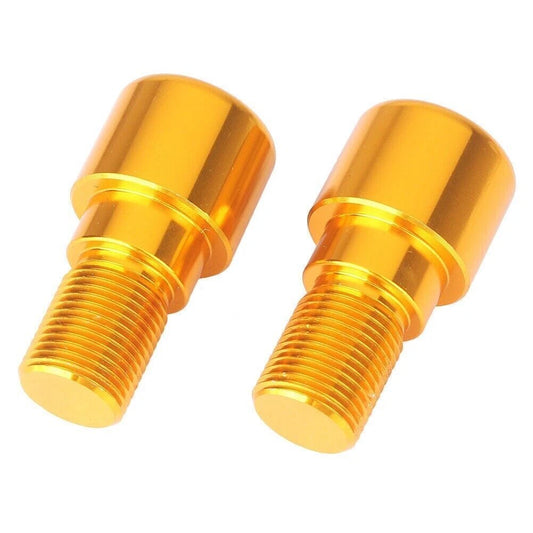 18mm Gold Handlebar Grips End Cap Plugs for Motorcycle Dirt Bike