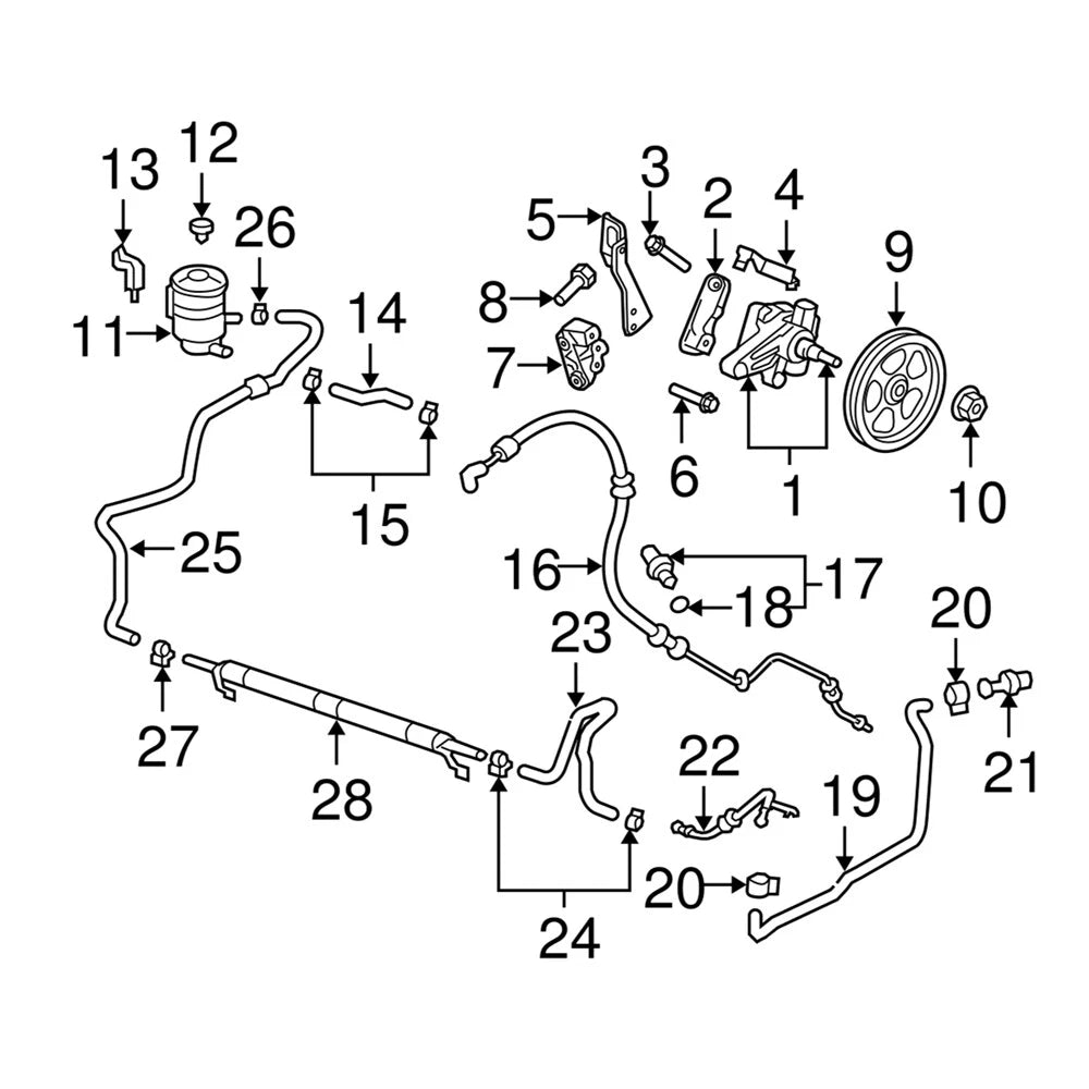 Power Steering Oil Tank for Acura MDX (2007-2013)