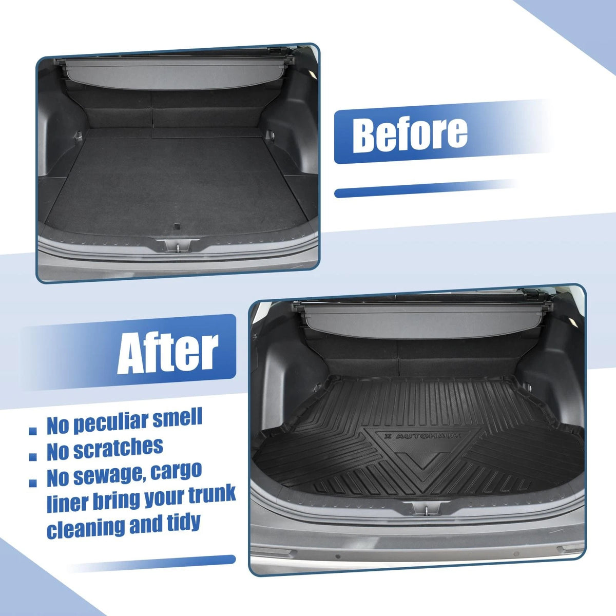 Trunk Mat / TPE / Rear Cargo Liner for Toyota RAV4 (2019–2022)
