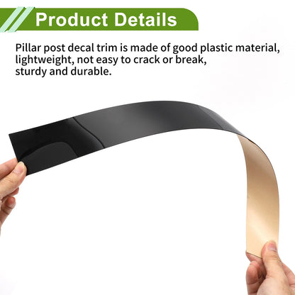 6 Pcs Black Pillar Window Trim for Nissan Elgrand (2011-2023)