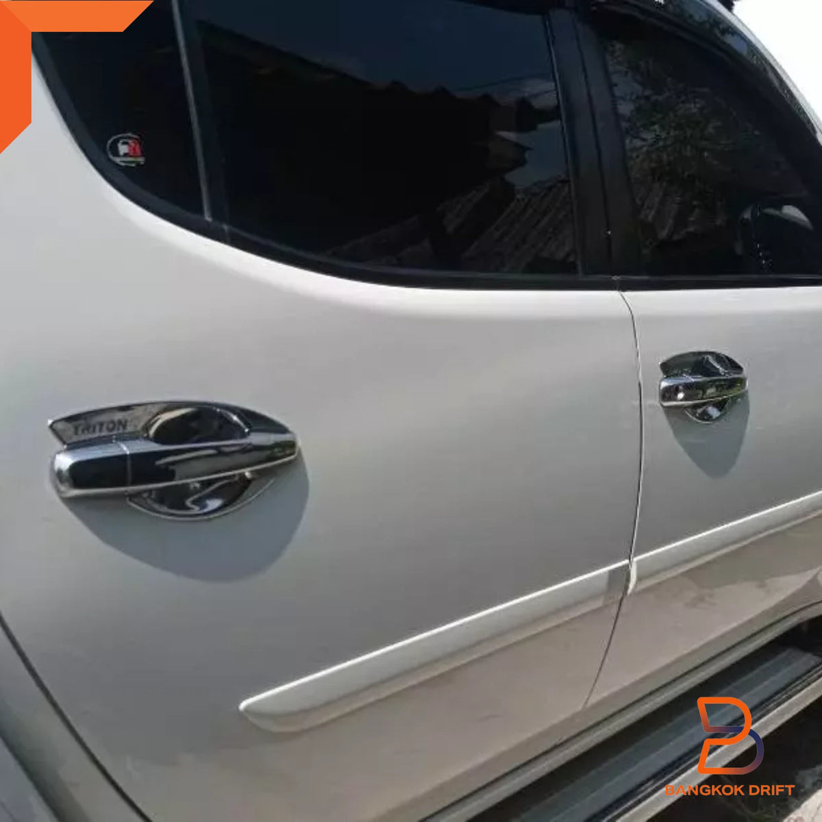 4 x Chrome Door Handle Cover Inserts for Mitsubishi Triton Ute (2005-2015)