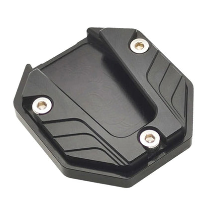 Kickstand Extender Foot Stand Pad for Motorcycle Bikes - Black