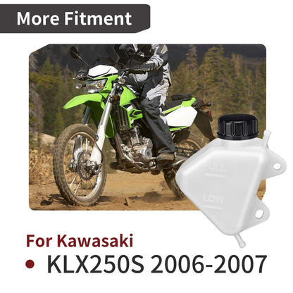 Coolant Reservoir Tank w Cap for Kawasaki KLX250S (2006–2007)