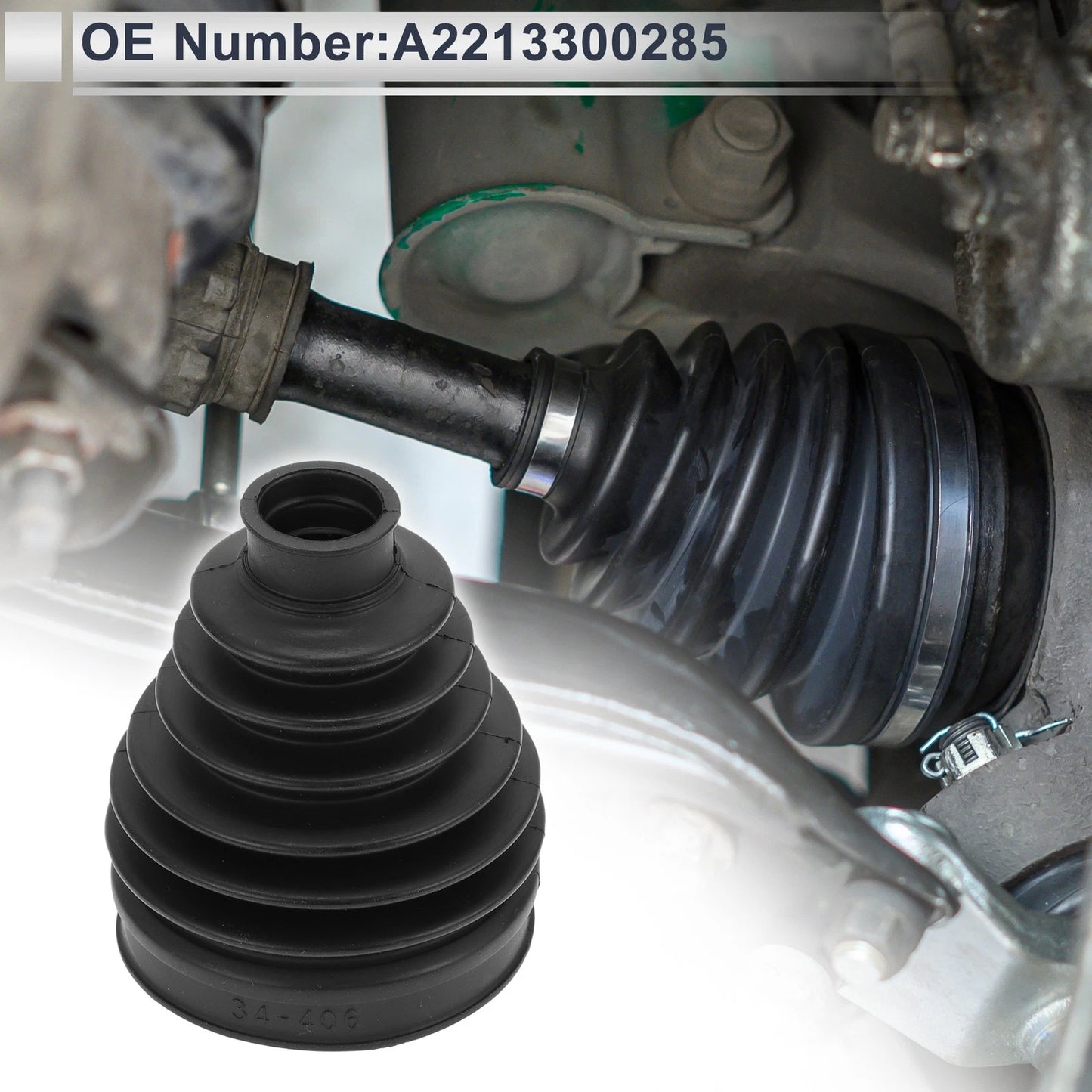 Inner CV Joint Boot Kit for Mercedes-Benz C300 (2008-2014) - 2 x Clamps