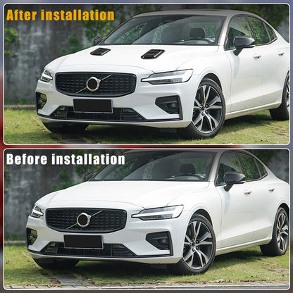 2 x Car Hood Bonnet Vent Air Flow Intake Scoops for Universal AC ()