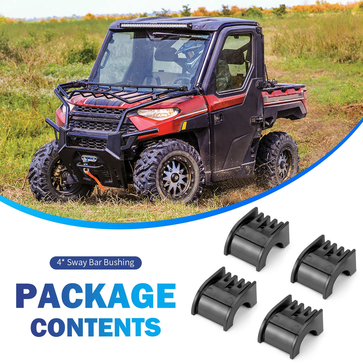 Rear Stabilizer Sway Bar Bushing 7/8 IN for Polaris RZR 570 (2018–2022)