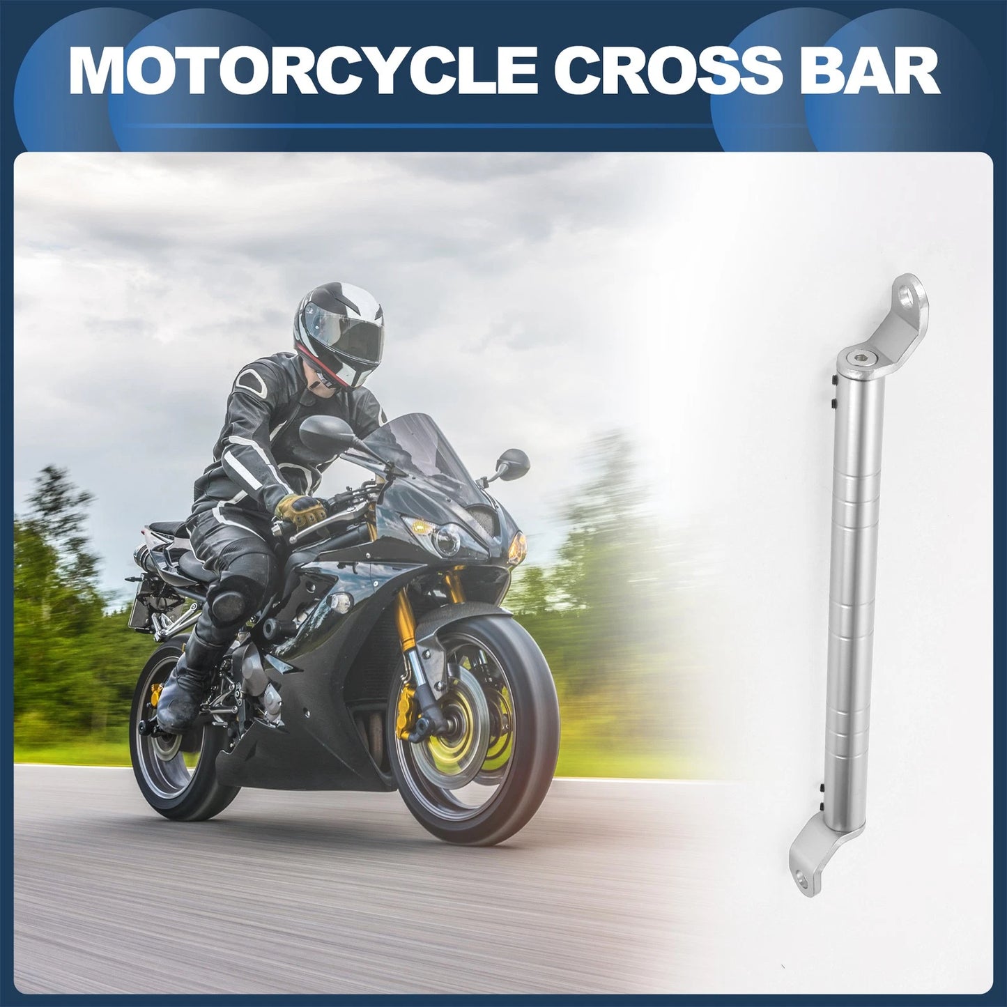 Motorcycle Cross Bar / 34cm / 13.39" Handlebar / Mirror mount for Motorcycle