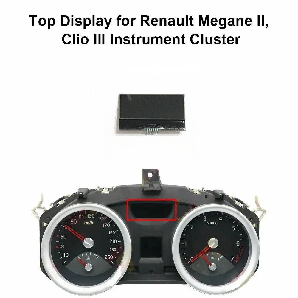 LCD Display for Renault Megane II, Clio III Dashboard (2002-2016)