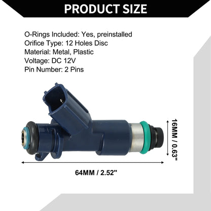 Fuel Injector 3.5L for Honda Accord (2008-2017) - 6 x Deep Blue Units