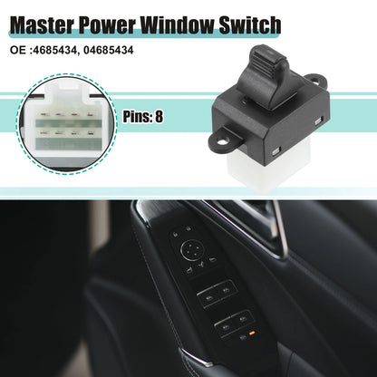 Rear Right Side Master Power Window Switch for Dodge Viper (2001-2001)