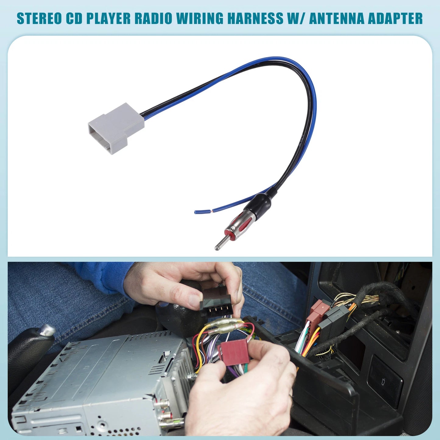 Stereo CD Player Radio Wiring Harness & Antenna Adapter for Nissan (2007-2020)