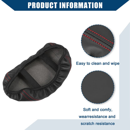 Center Console Armrest Cover for Peugeot 208 E-208 (2020-2022) Black Faux Leather