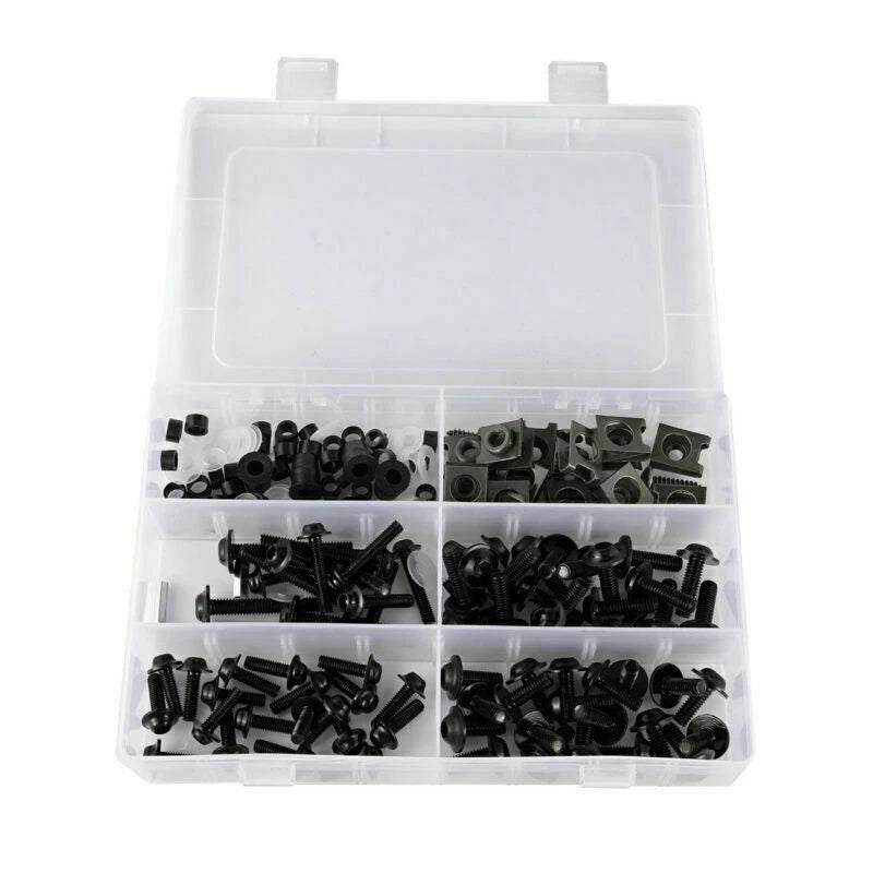 177 x Black Fairing Bolts M5/M6 Trim for F2