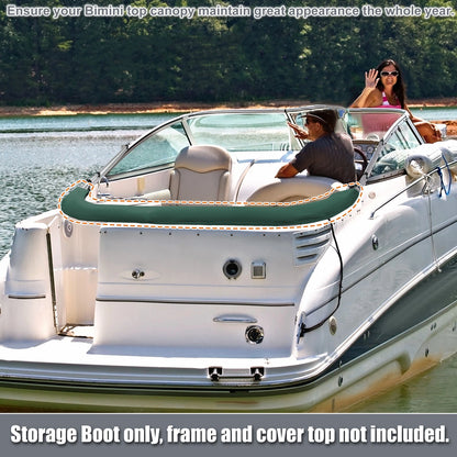 Boat Bimini Top Storage Boot 97"-103" Green 600D Sock