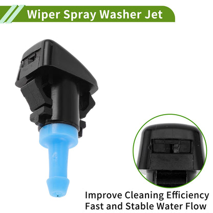 Windshield Washer Nozzle w/ Hose Connector for Dodge 1 Set