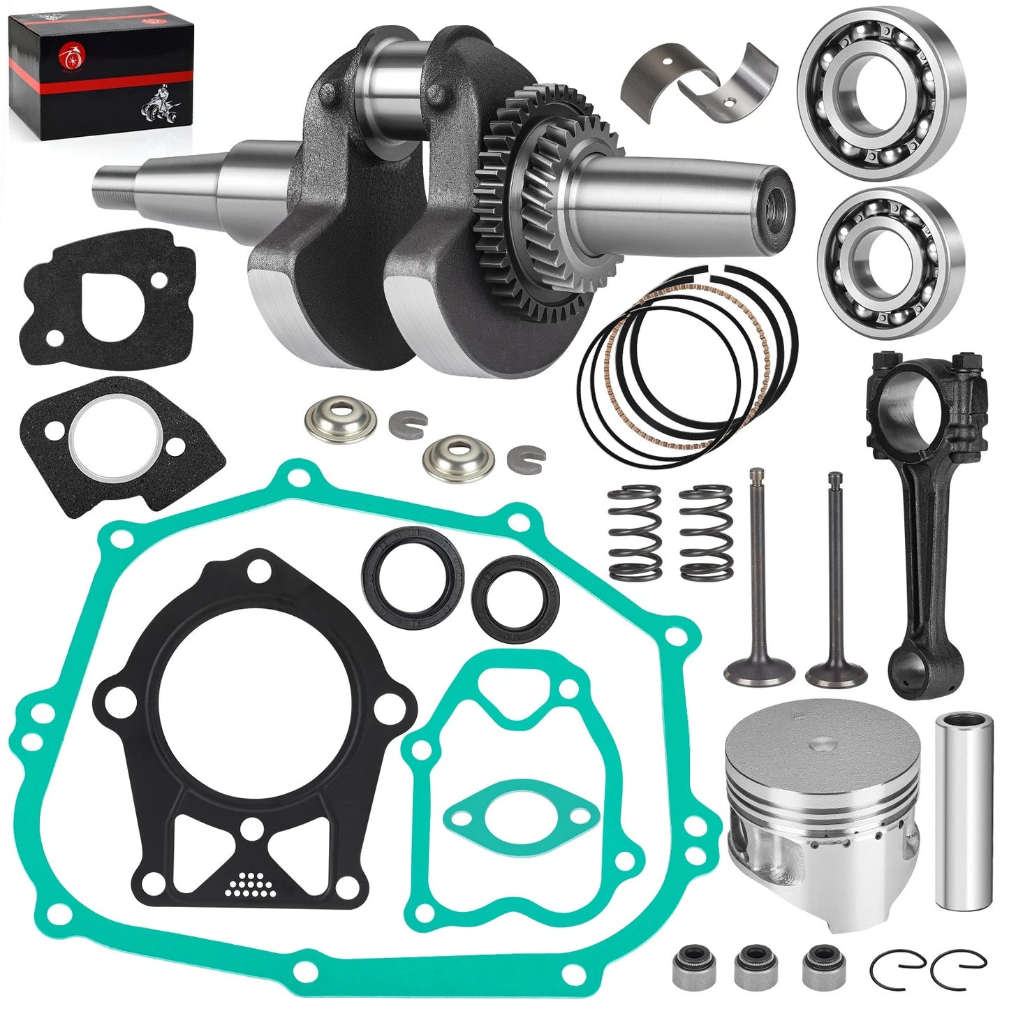 Crankshaft Rod Piston Valve Yamaha Golf Cart G2/G5/G8/G9/G11 (1990-2010)