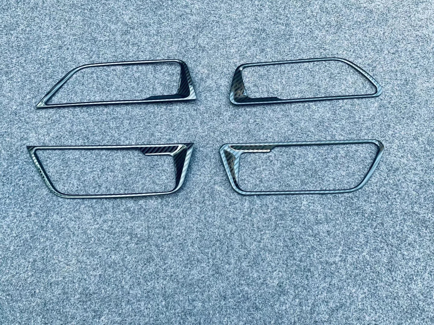Steel Interior Door Handle Cover Trim Carbon for Toyota Harrier Venza (2020-2024)