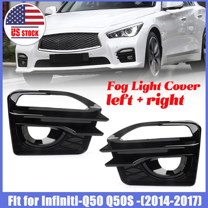 Front Fog Light Covers for Infiniti Q50 Sport 2014-2019 (2 x)