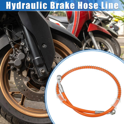 Hydraulic Brake Hose Line Orange 70cm 27.56" 10mm for Motorcycle