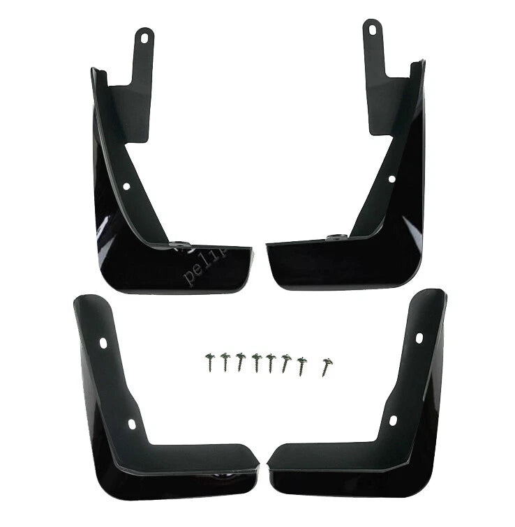Mud Flap Splash Guard Gloss Black ABS Front Rear L&R for Lexus IS (2013-2020)