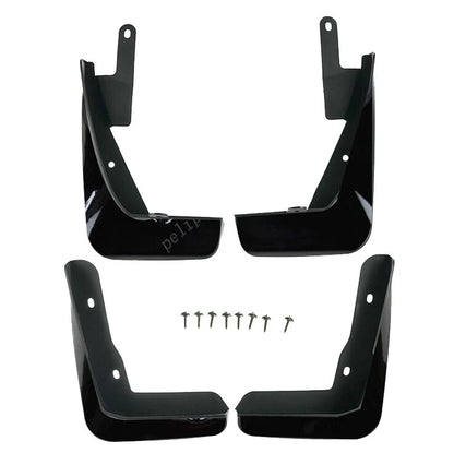 Mud Flap Splash Guard Gloss Black ABS Front Rear L&R for Lexus IS (2013-2020)