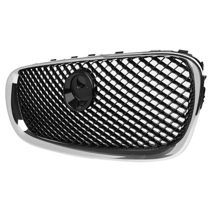 Front Bumper Upper Grille for Jaguar XF (2008-2011) Chrome Black