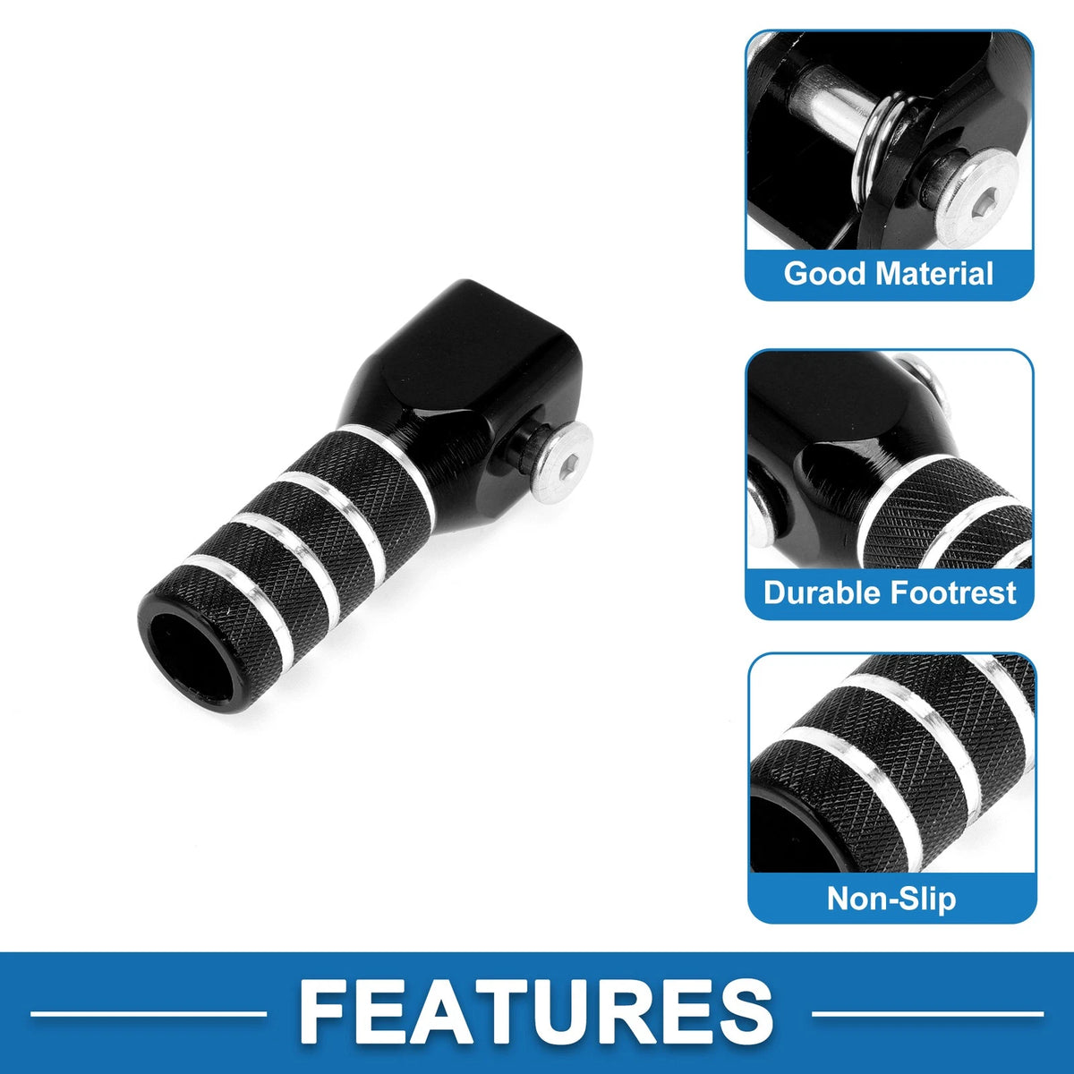 Shifter Footrests Pegs for Yamaha YZF Black
