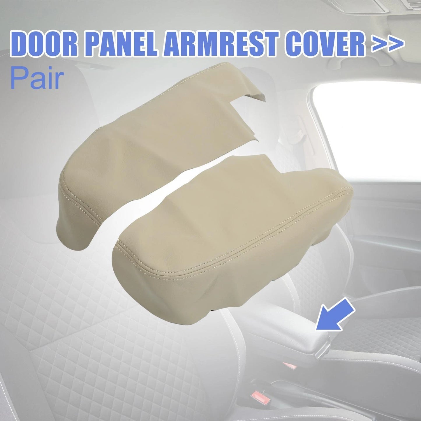 Front Door Armrest Covers  for Honda Ridgeline (2006-2014) Beige