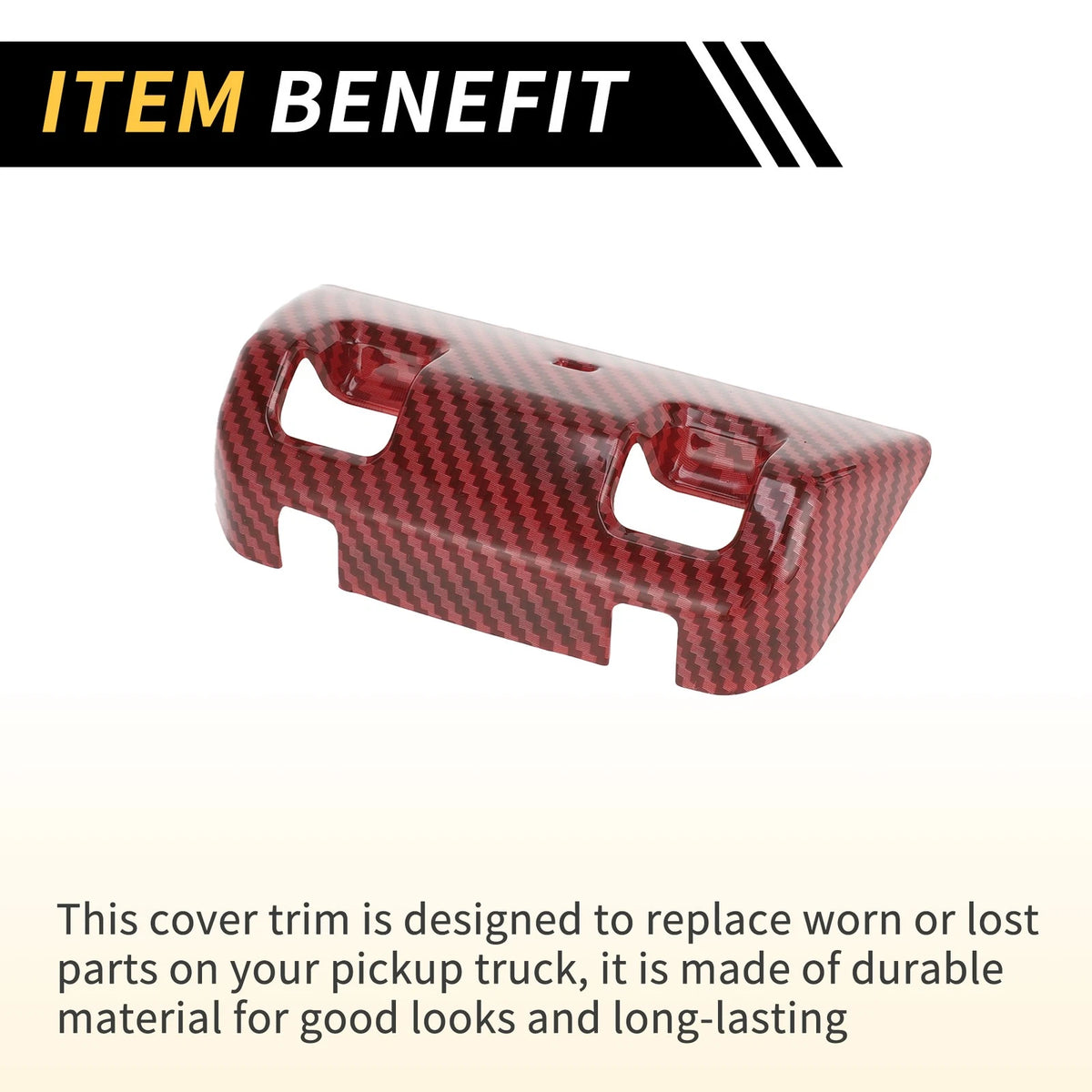 Rear Window Switch Panel Cover for Jeep Wrangler JL JLU (2018-2024) Carbon Fiber Red