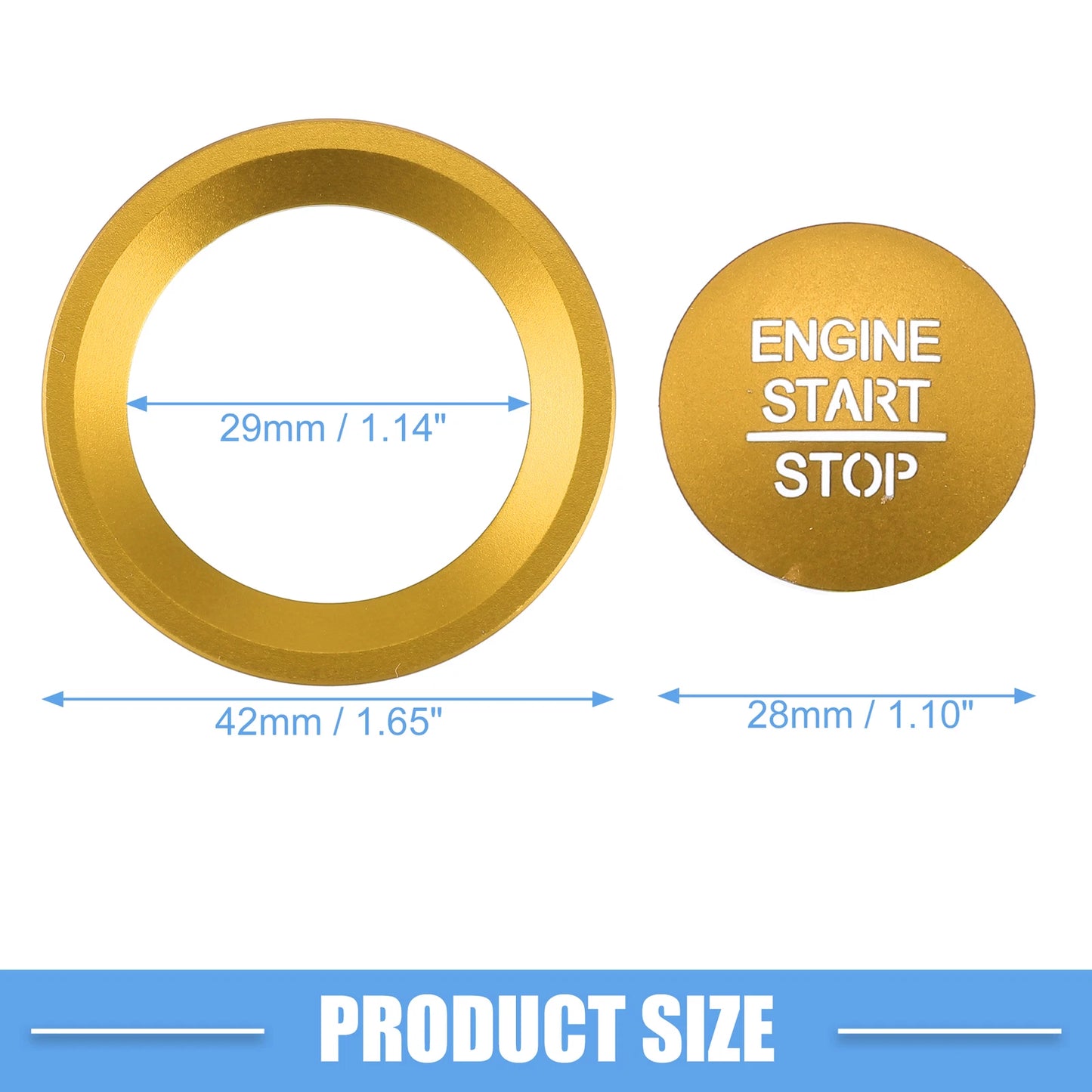 Engine Start Stop Ignition Button Decal for Honda Accord (2018-2022) Gold