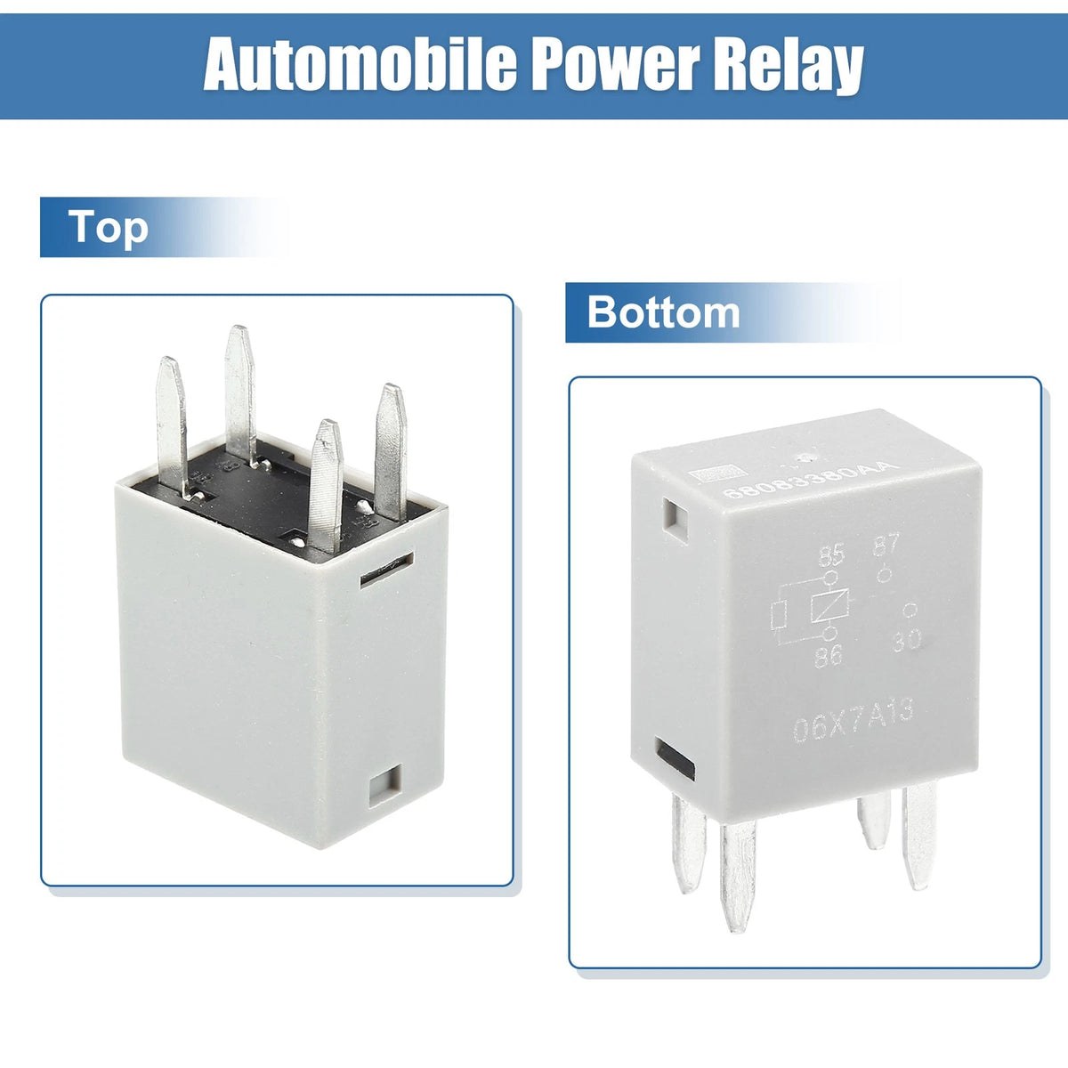 4 Pin Power Relay 68083380AA 12VDC 35A for Dodge Ram Jeep (2002-2023)