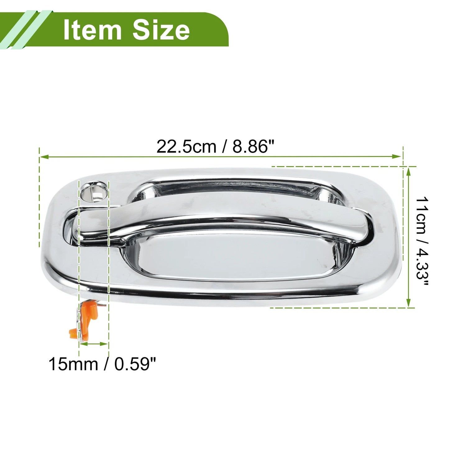 Exterior Door Handle for Chevrolet / GMC Silver Tone Front Left