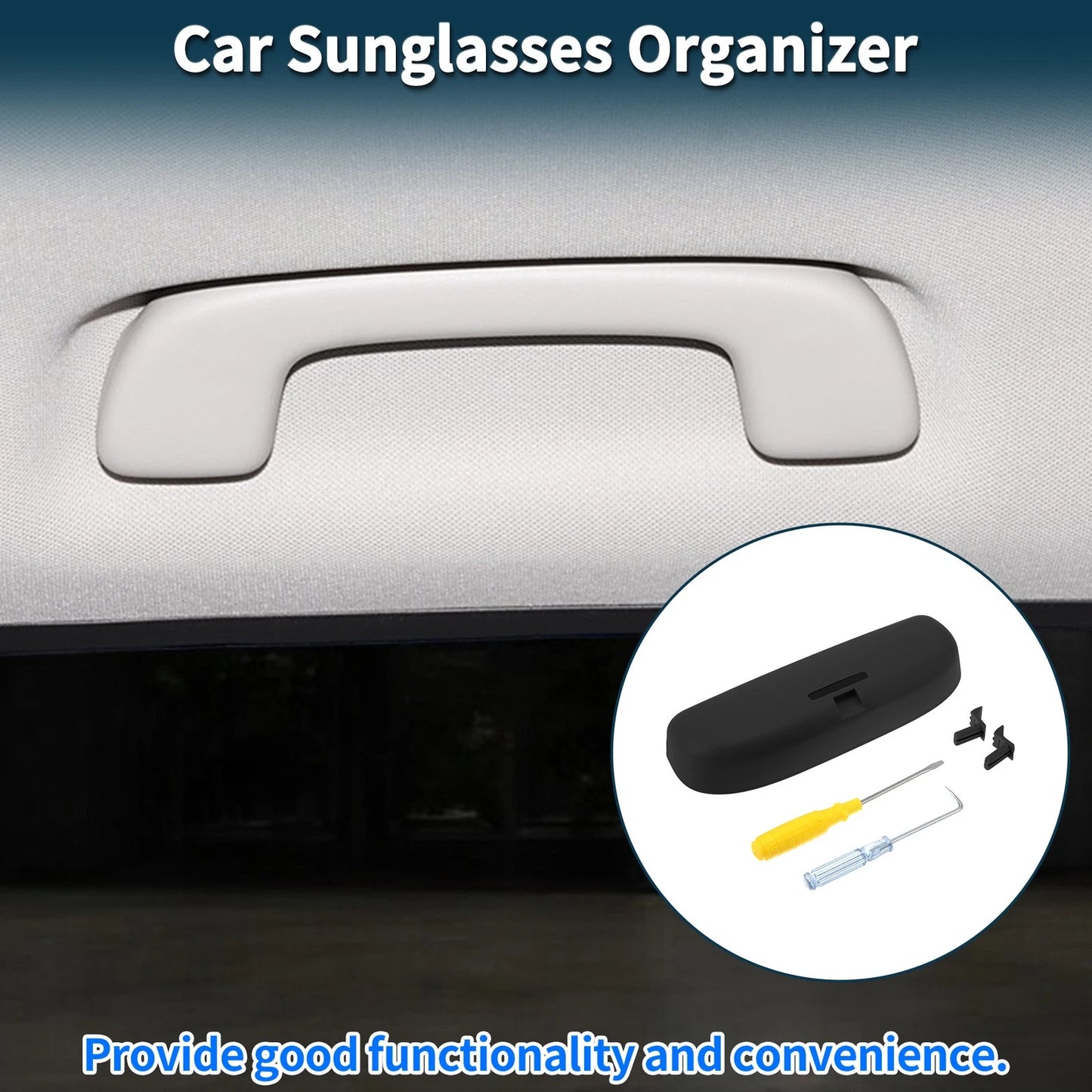 Sunglasses Case for Honda Accord 2012-2023 Eyeglasses Holder Storage Box Black