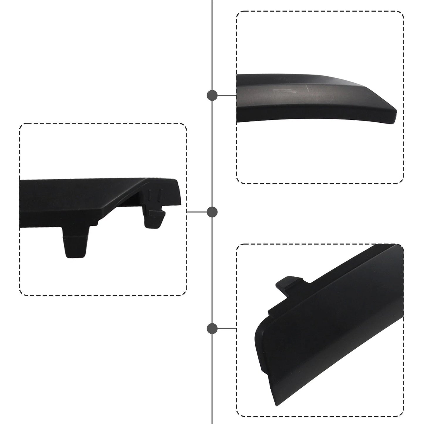 2 x Front Bumper Cover Molding Left & Right for Mercedes-Benz W167 (2015–2022)