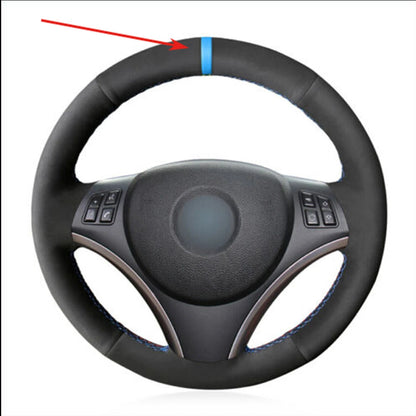 Suede Leather Steering Wheel Cover for BMW E90 E91 E92 E93 E84 (2006-2013)