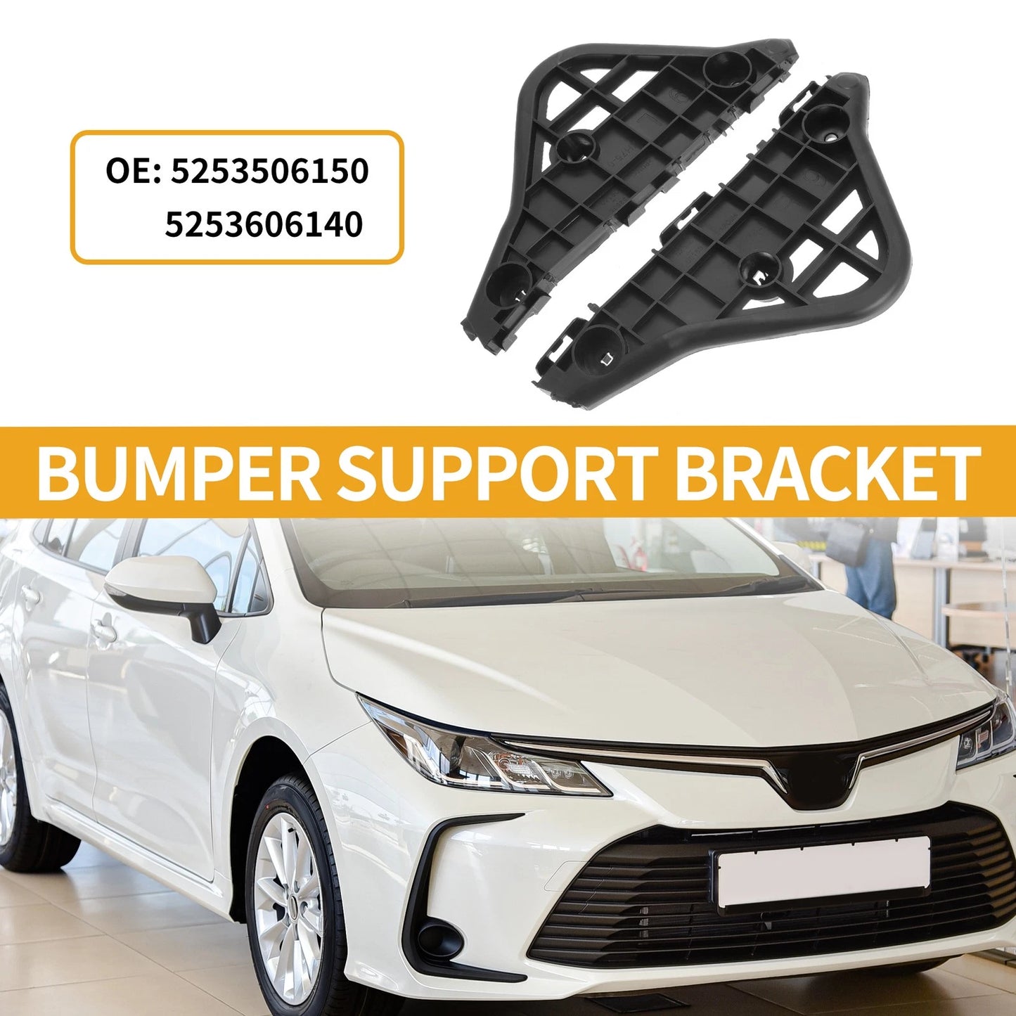 LH/RH Front Bumper Bracket 1 Pair for Toyota Camry Aurion (2012–2014)