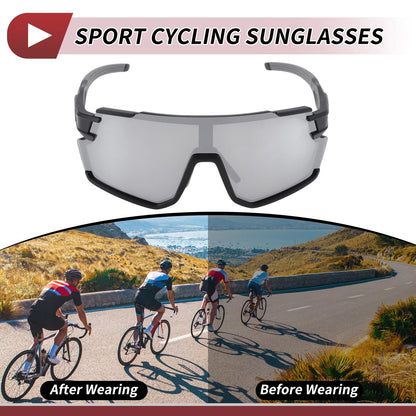 Motorcycle Riding Goggles Silver Tone Gray Lens Black Frame for Motorcycle