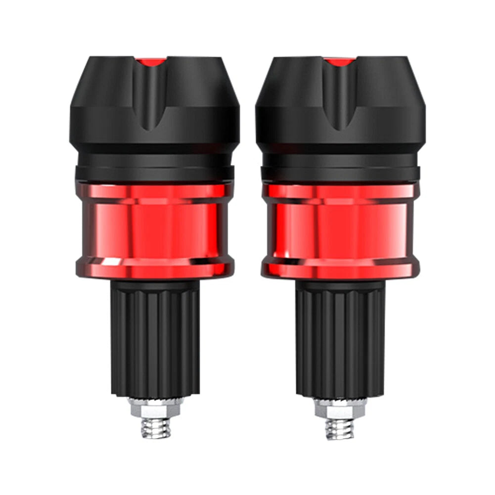 CNC Aluminum Handlebar Grips Bar End Cap Plugs for Motorcycle ATVs Red