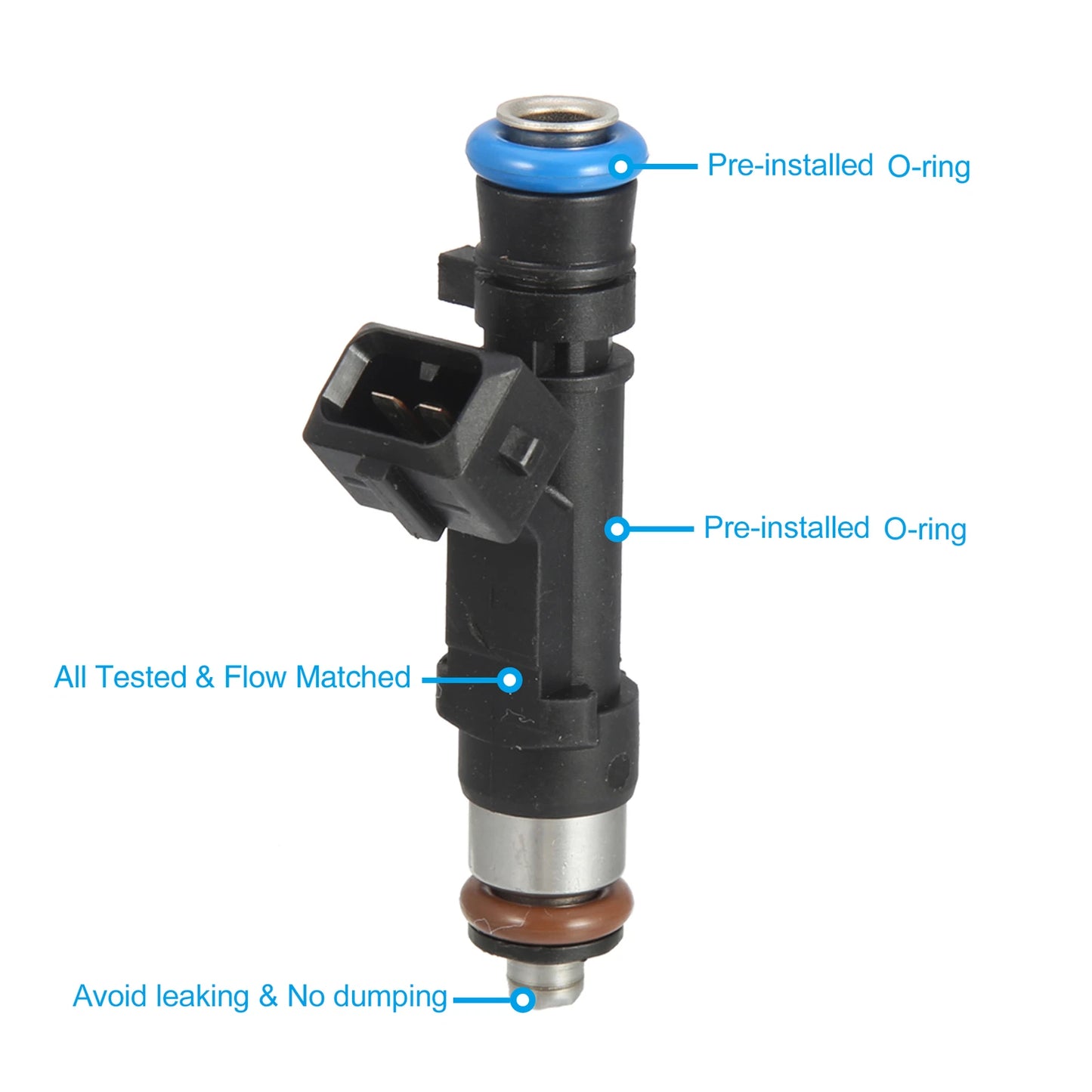 4 Pcs 1.4L Fuel Injector Nozzle for Chevy Cruze Sonic Trax Encore