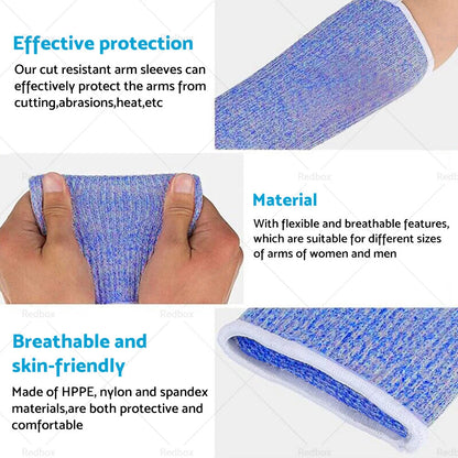 4 x Cut Resistant Arm Protection Sleeves for Forearm - 4 Colors