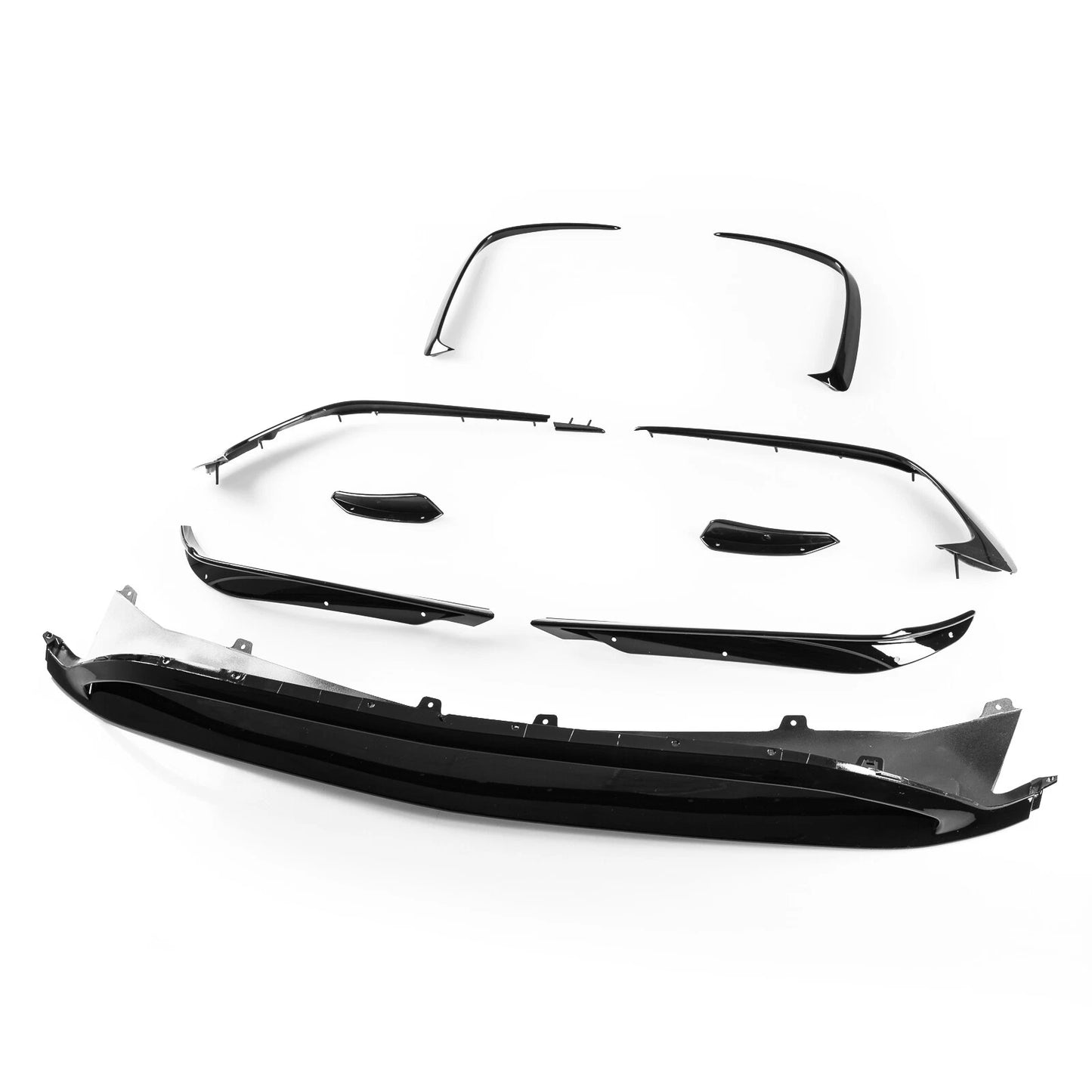10 x Glossy Black A Style Bumper Flap Spoilers for Mercedes Benz W176 (2017-)