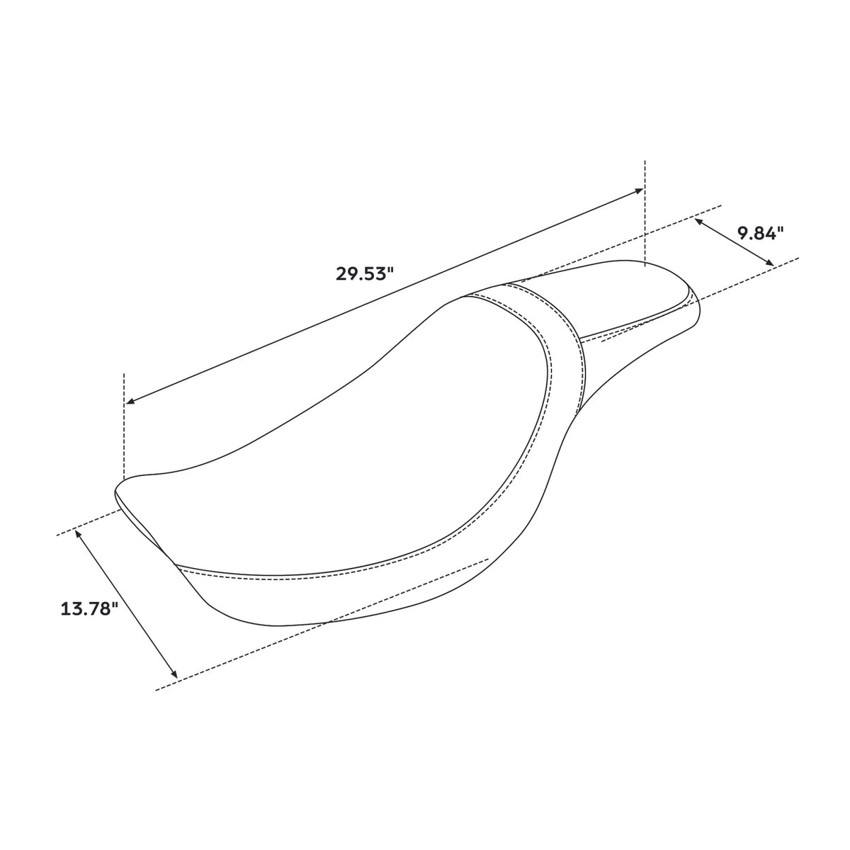Black & White Driver Passenger Seat for Harley Dyna Street Bob (2006-2017)
