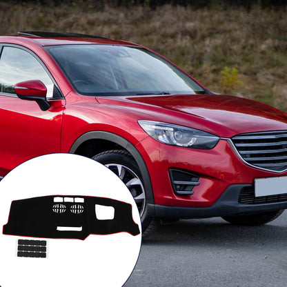 Dashboard Cover Mat for Mazda CX-5, CX-8 (2017-2021) - Black Red 1 Set