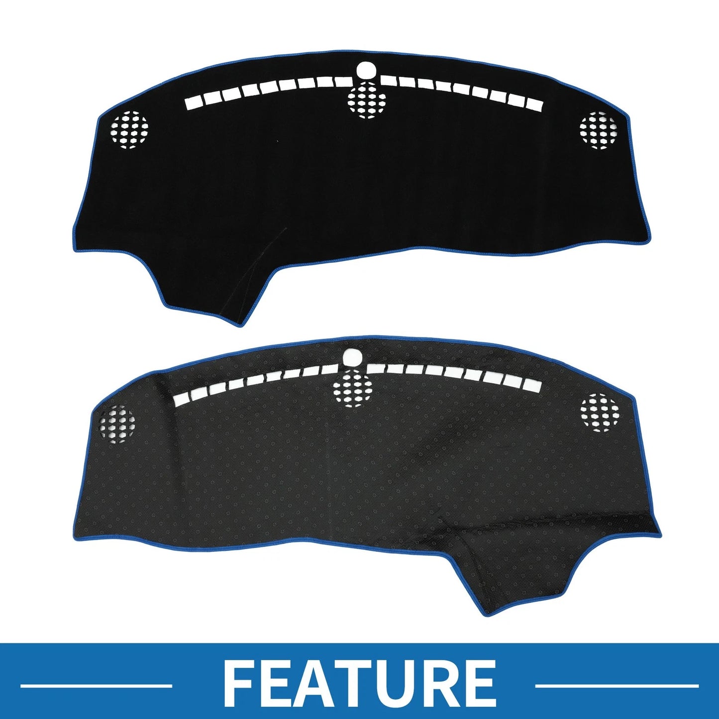 Dash Cover Mat for Dodge Challenger (2015-2024) Black/Blue