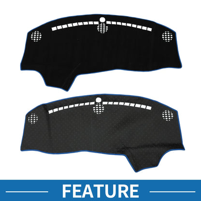 Dash Cover Mat for Dodge Challenger (2015-2024) Black/Blue