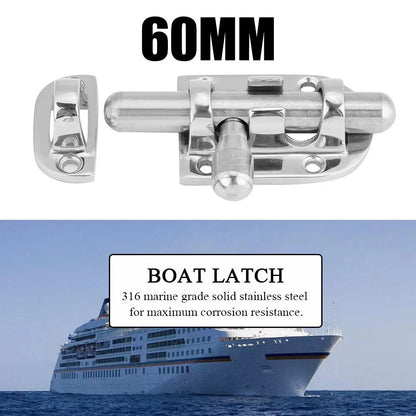 Rust Resistant Boat Door Lock Latch Slide Bolt Clasp for All Boats 60mm